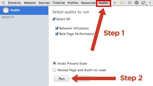 Audits Panel.