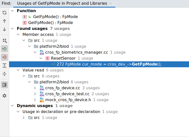 ดูการใช้งาน GetFpMode ในโปรเจ็กต์และไลบรารี