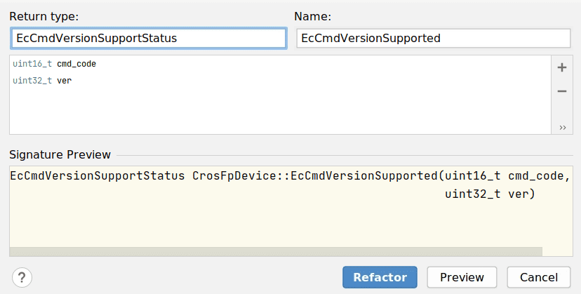 Refactor dialog