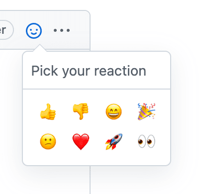 Con emojis
IU del selector como se usa en GitHub