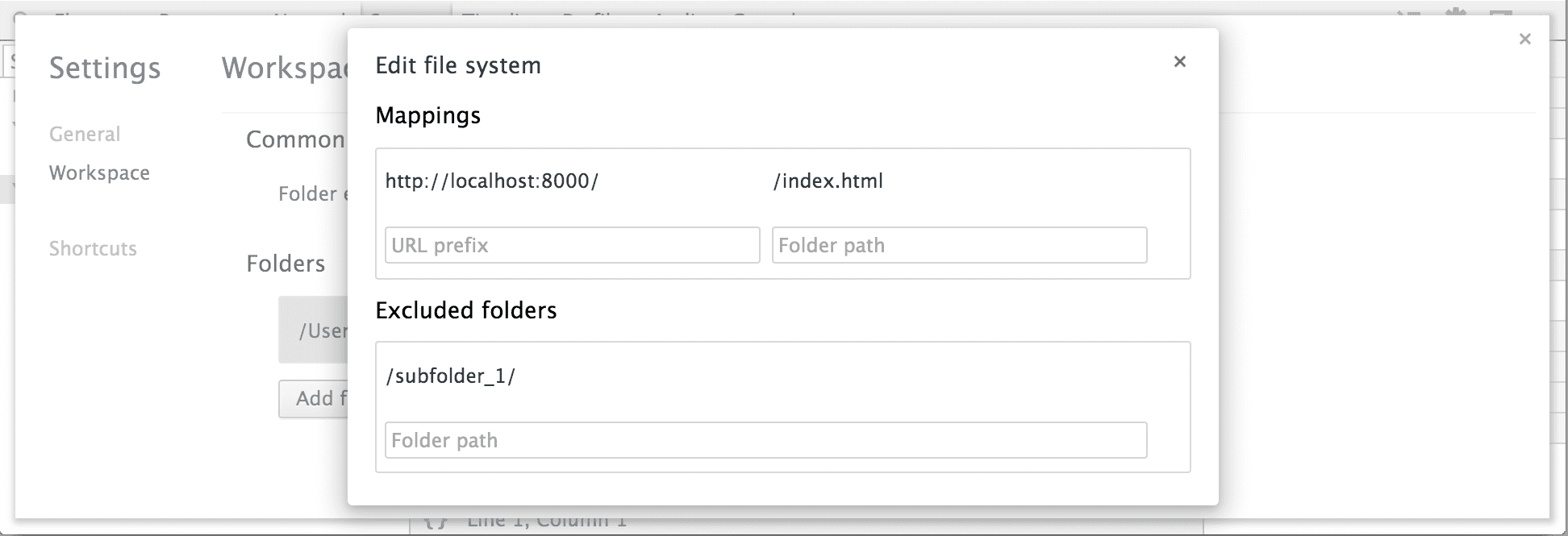 Exclude folders.