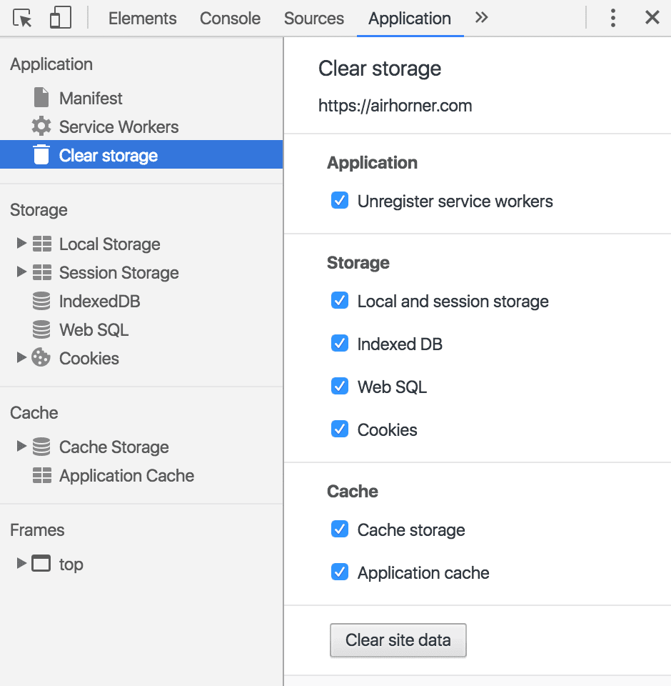 Hapus panel Storage