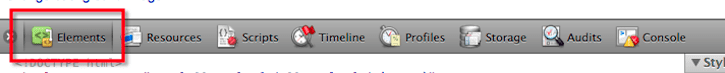 Elements tab.