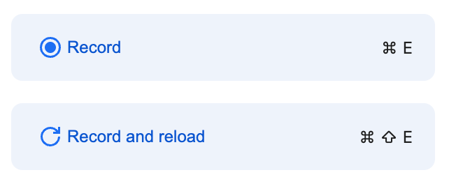 Performance profile recording options