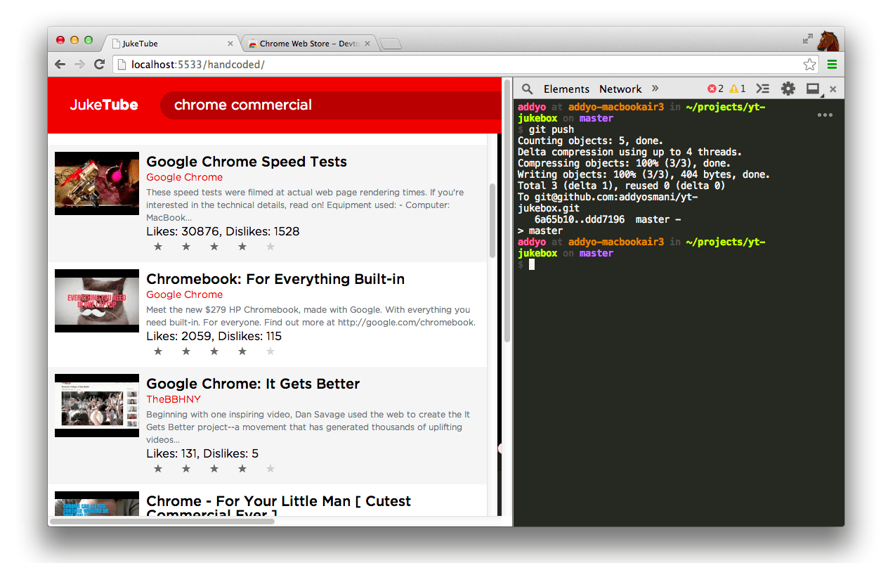 La terminal de DevTools es ideal para realizar ajustes rápidos en la línea de comandos.