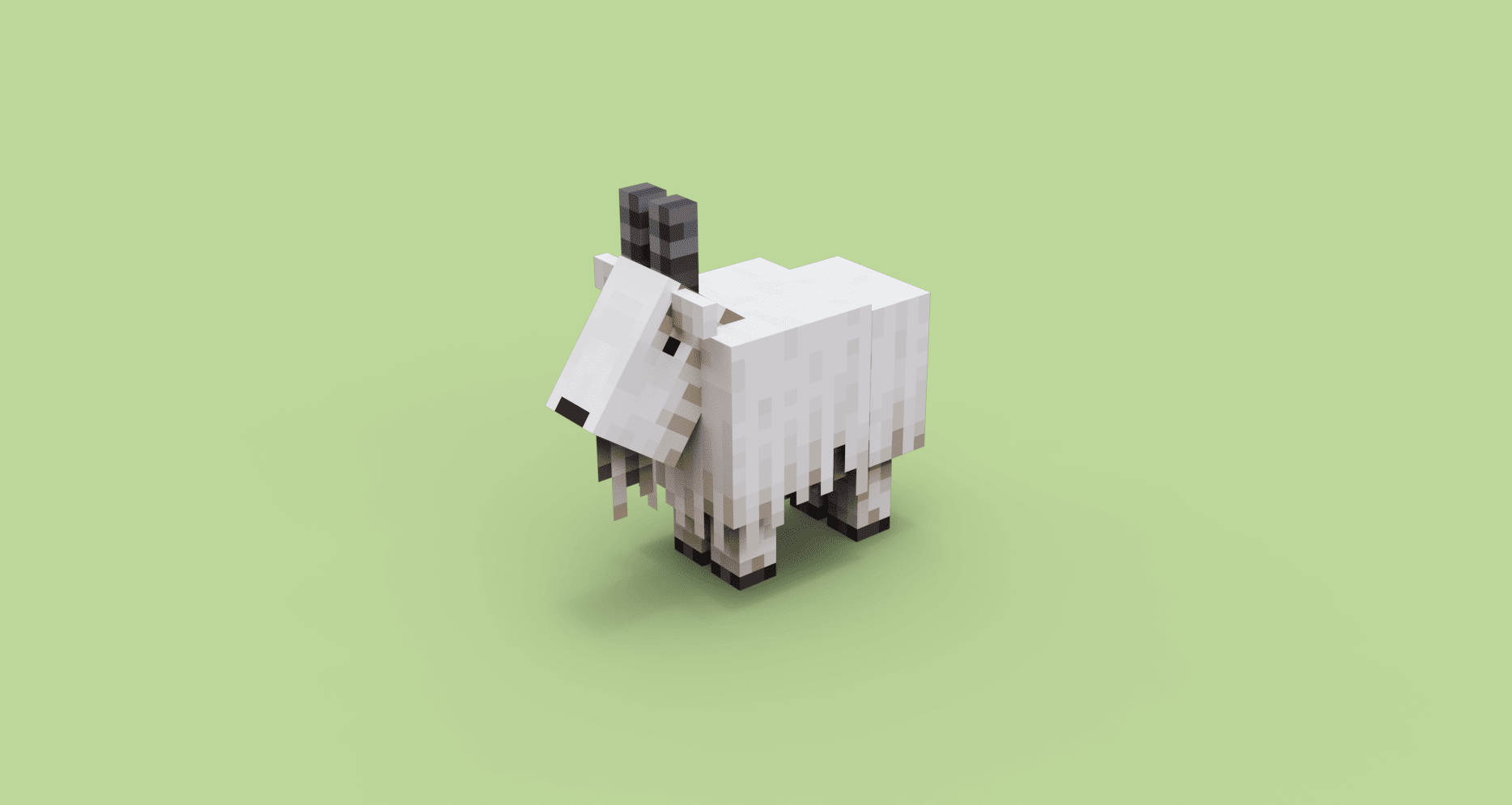 Mit Blockbench entworfene Minecraft-Schafe.