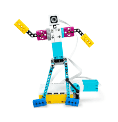 Het breakdancer-model samengesteld uit LEGO.