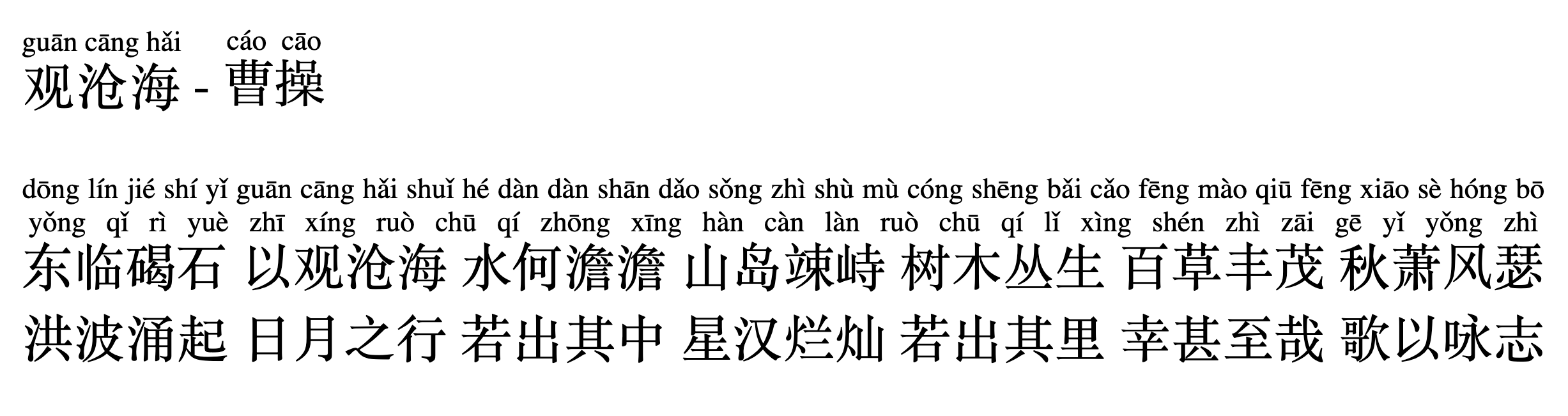 在 Chrome 128 之前，使用長的 Ruby 註解文字時的轉譯結果。