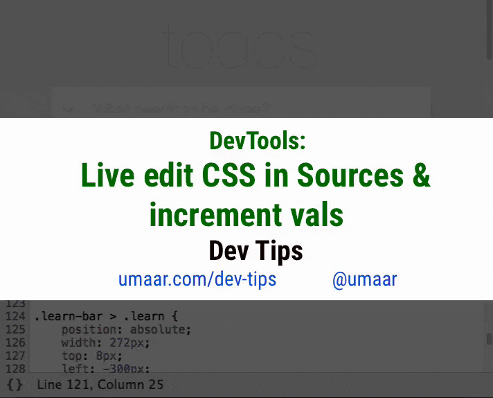 Edit Live CSS di Sumber dan tambahkan nilai dengan mudah