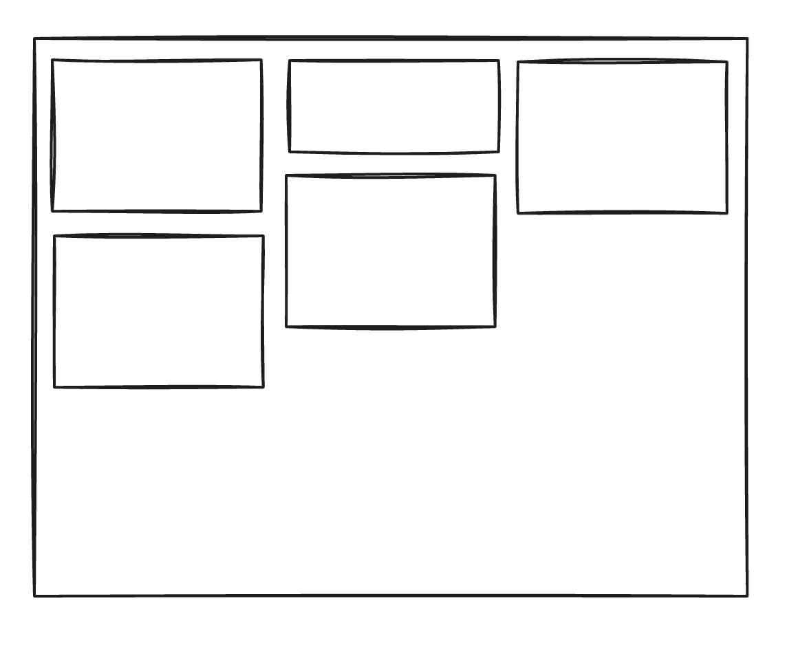 Un diseño con columnas, en el que los elementos que ocupan las columnas lo hacen sin espacios.