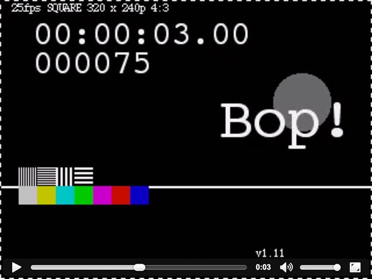 اسکرین شات ویدیوی پخش شده با استفاده از MSE API.