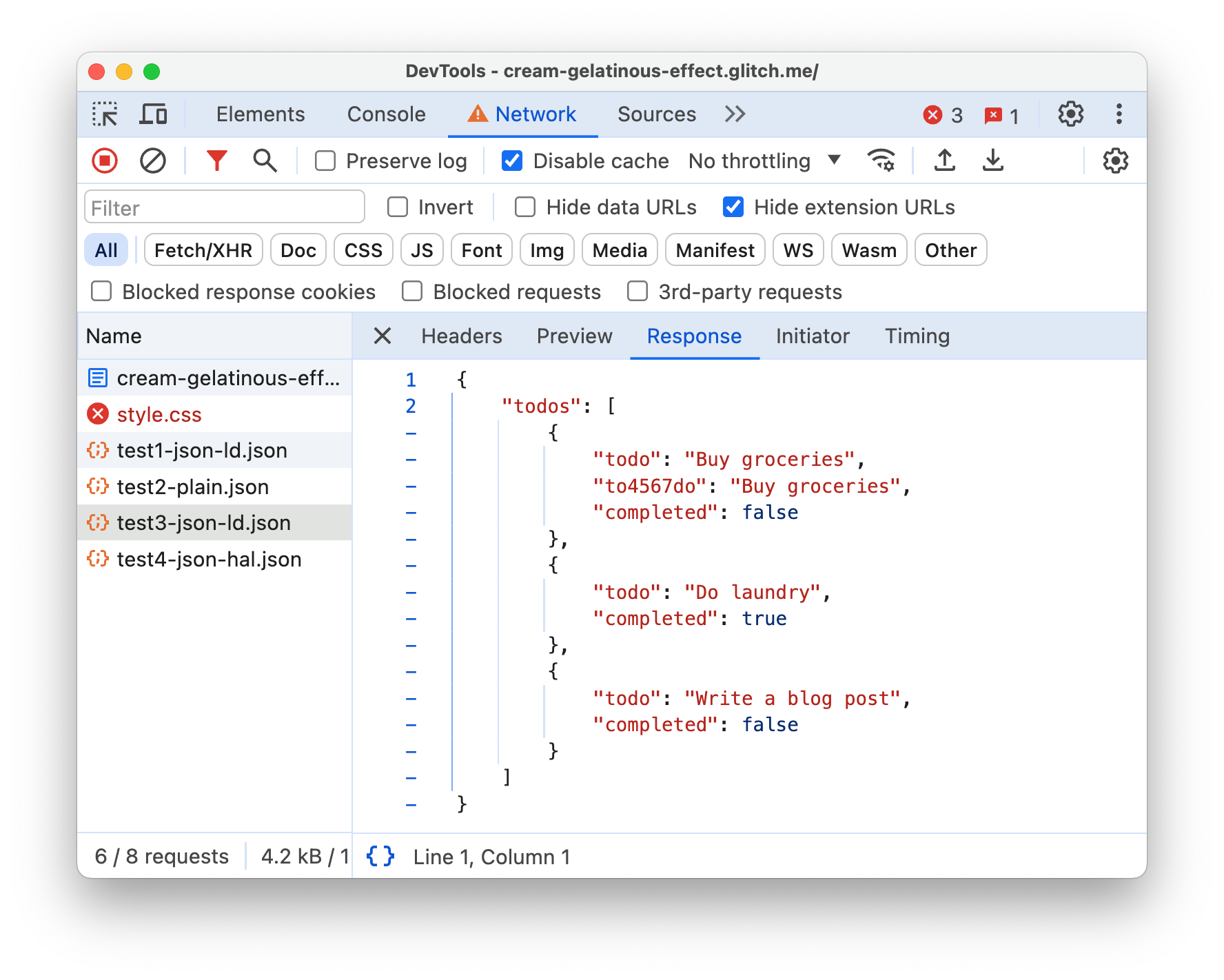 JSON diformat untuk mempermudah pembacaan.