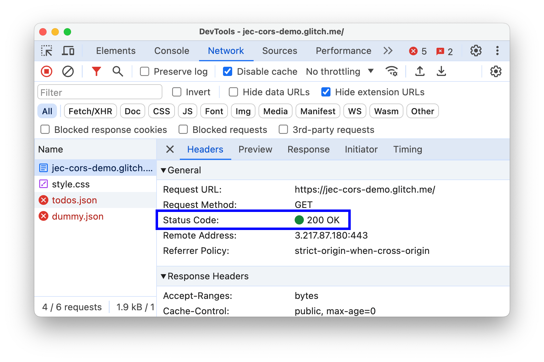 ヘッダーに表示されるステータス テキスト。