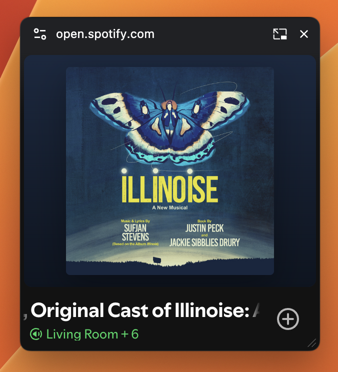 Spotify's picture-in-picture-venster