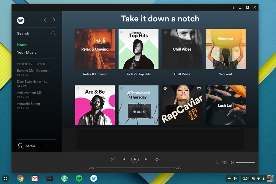 App web progresiva para computadoras de Spotify