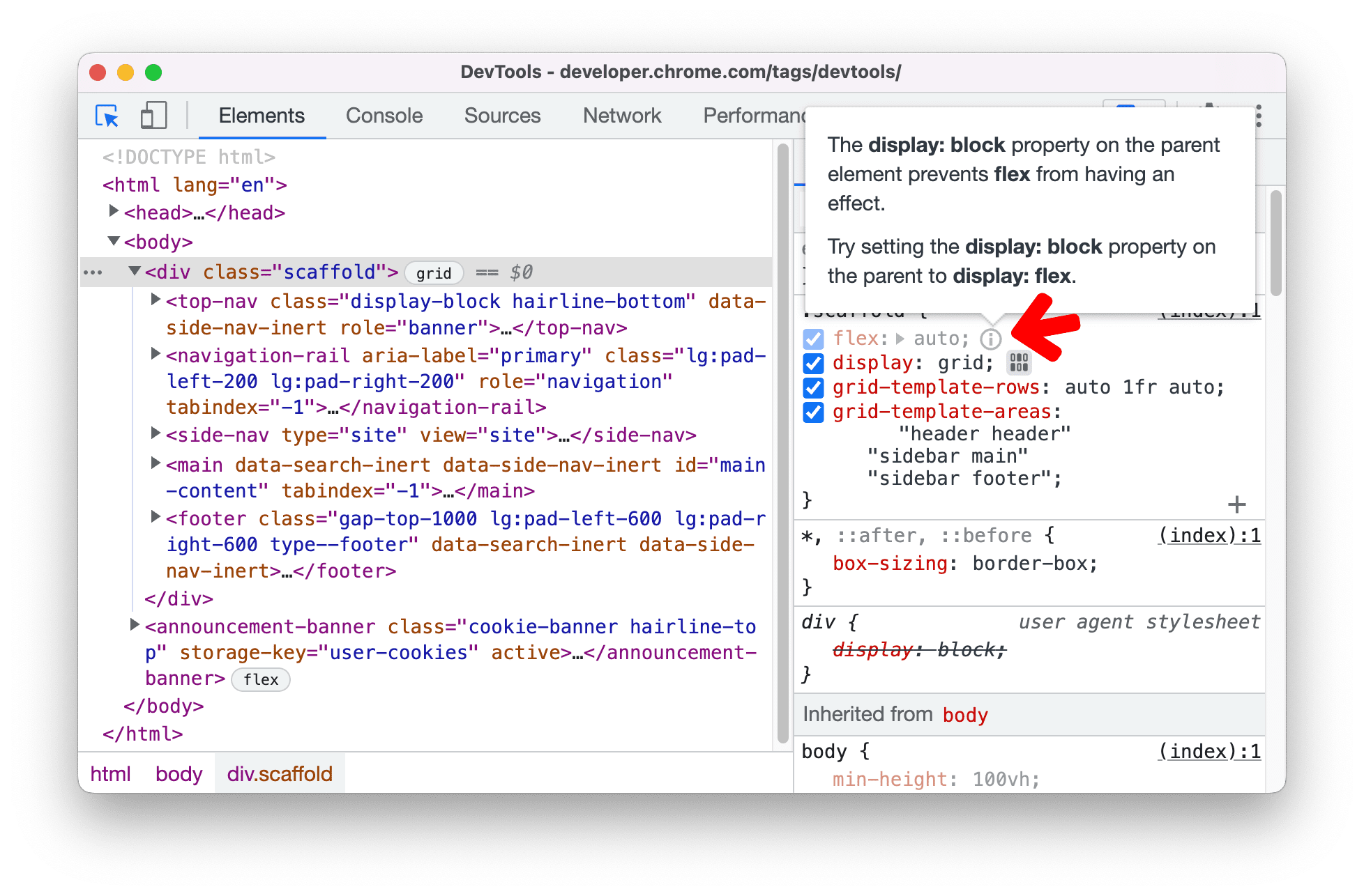نکاتی برای ویژگیهای غیرفعال CSS.