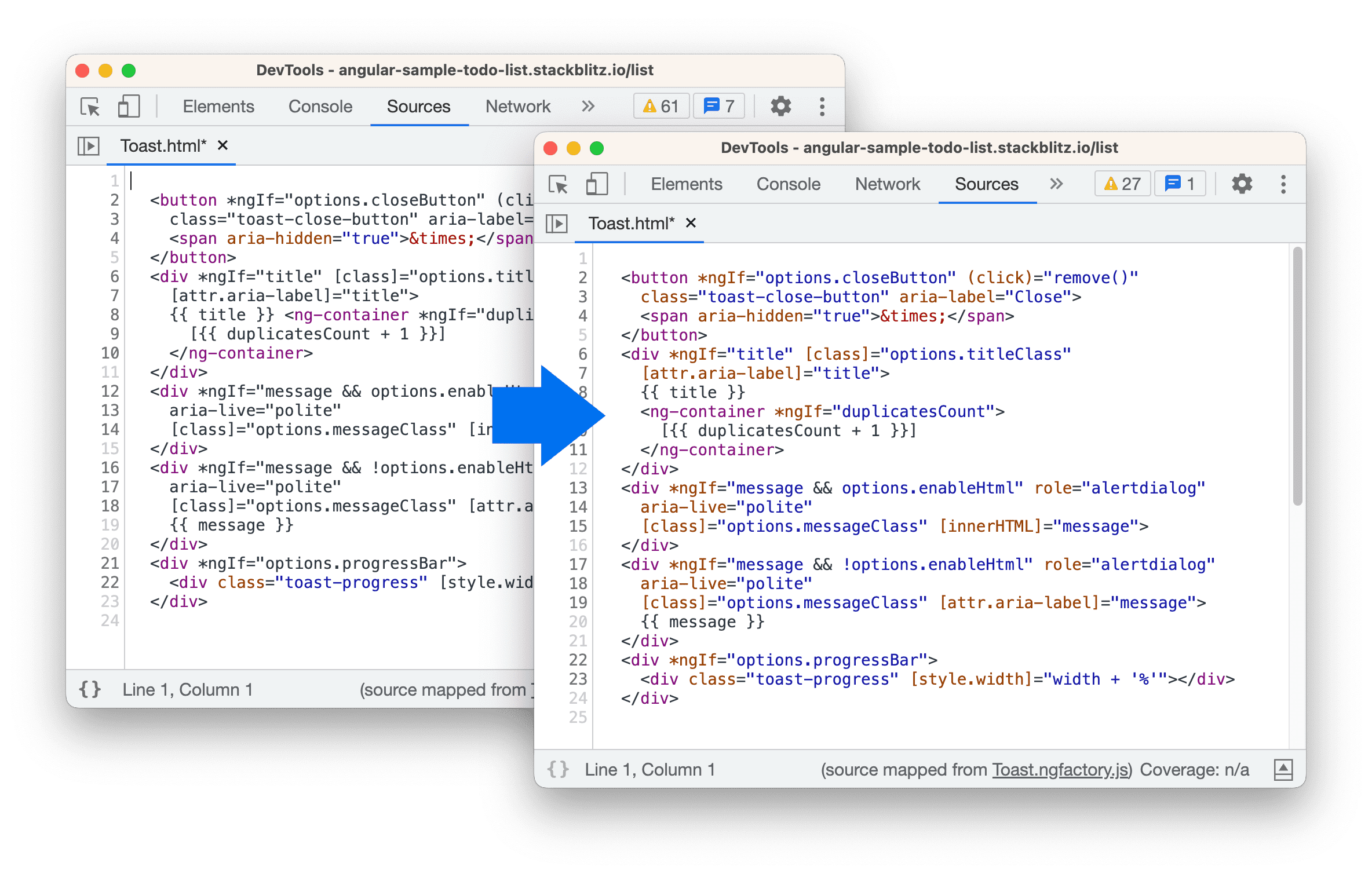 Resaltado de sintaxis para las plantillas HTML de Angular.