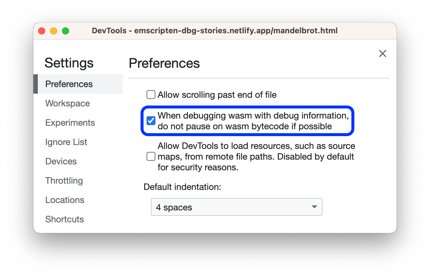 The new setting found in Preferences then Sources.