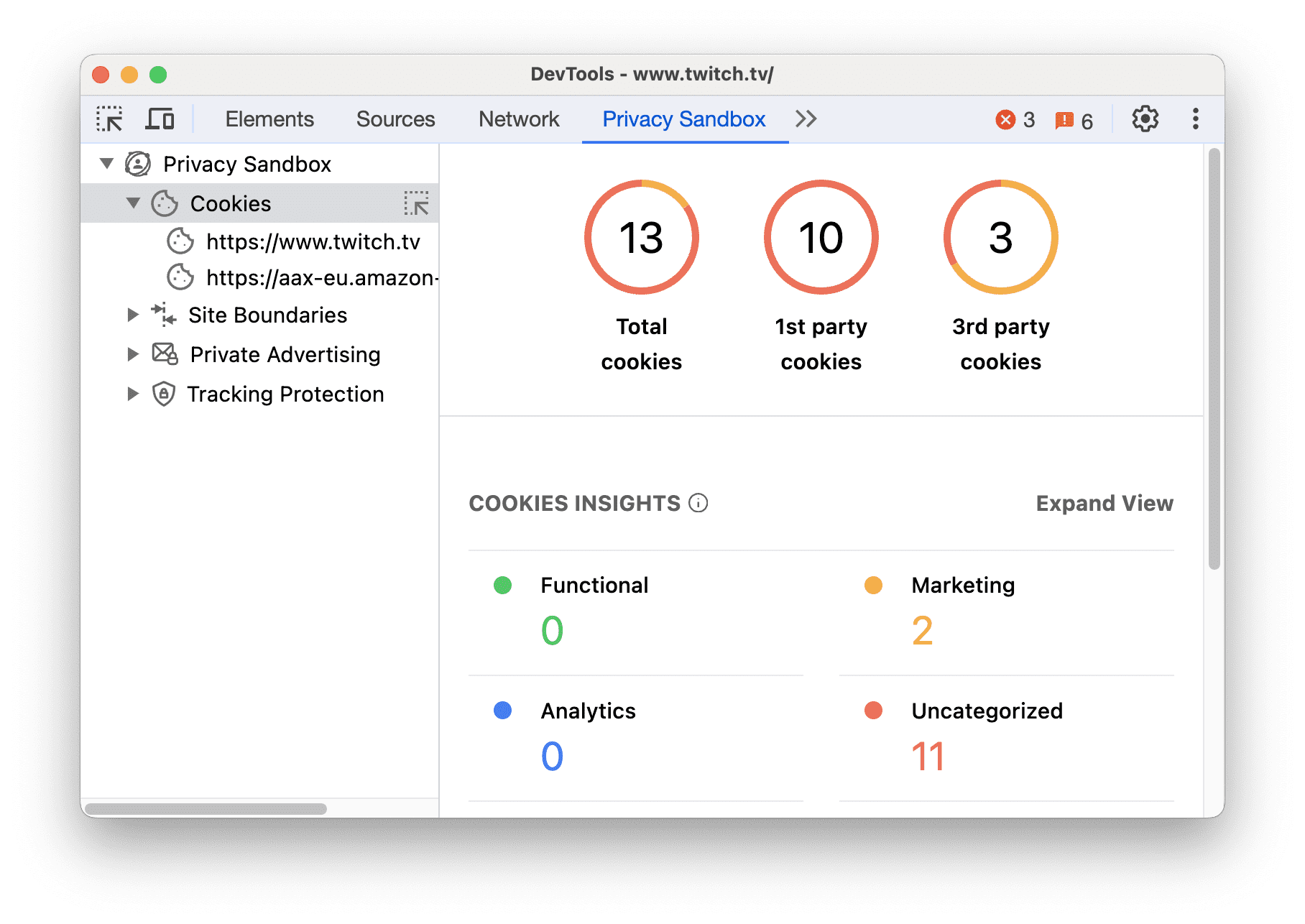 Das Privacy Sandbox Analysis Tool.