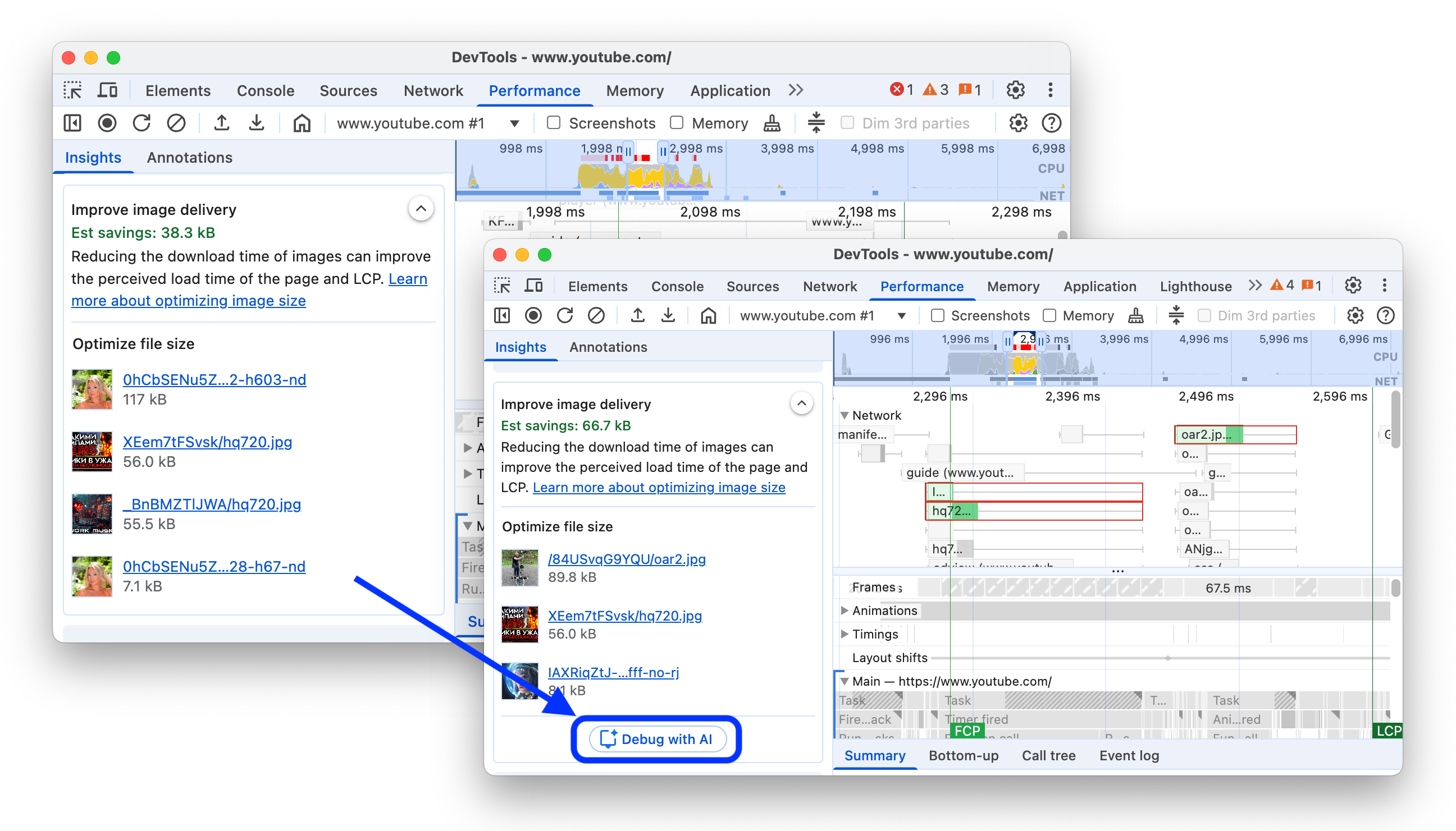 添加“借助 AI 进行调试”按钮前后的效果对比,可查看更多效果数据分析。