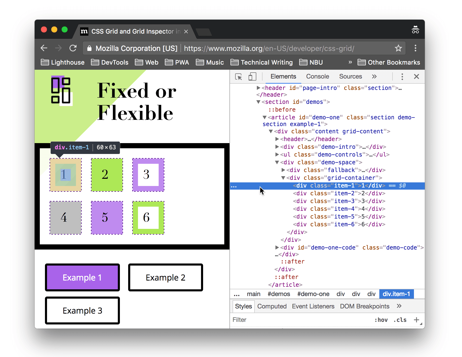 醒目顯示 CSS 格線