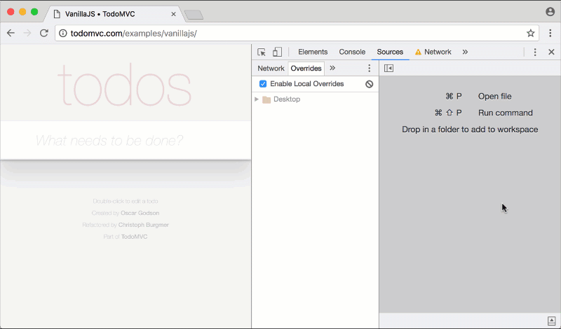 الاحتفاظ بتغيير CSS في جميع عمليات تحميل الصفحات باستخدام &quot;إجراءات التجاوز المحلي&quot;