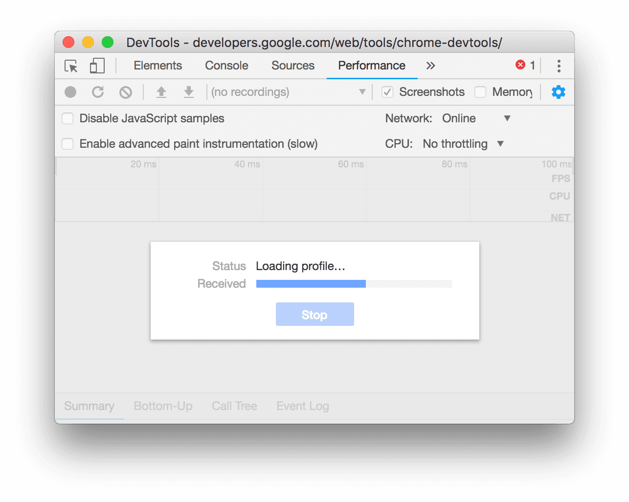 Processing and loading Performance data.