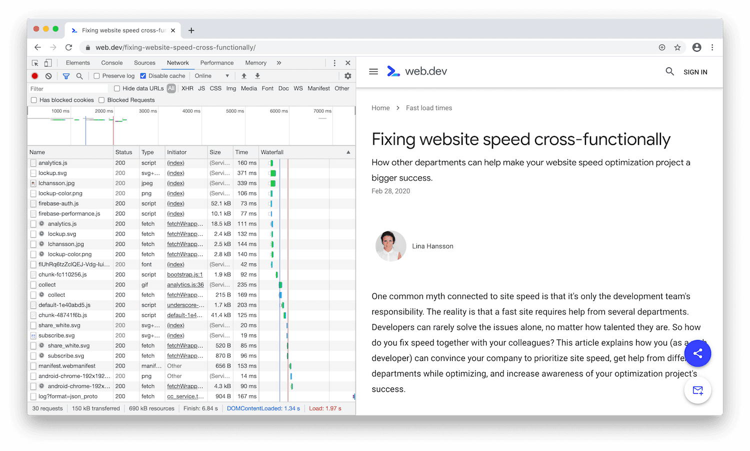 DevTools agganciato a sinistra dell&#39;area visibile