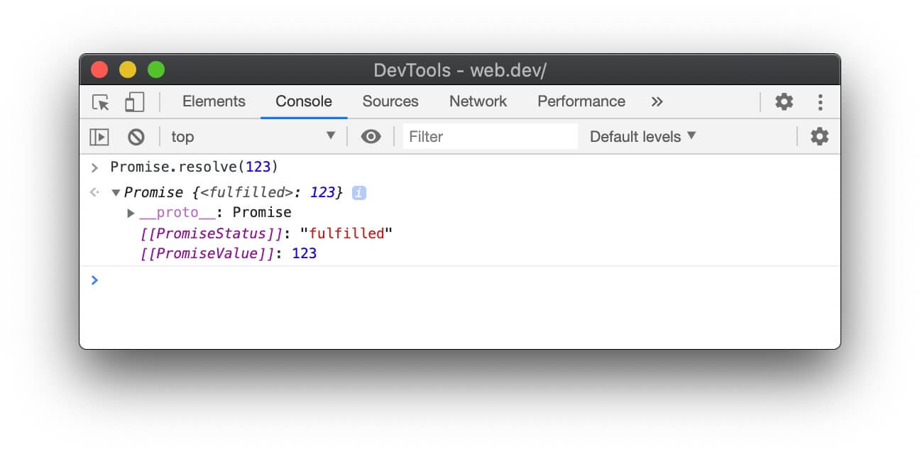 使用新的“已完成”术语的控制台示例。