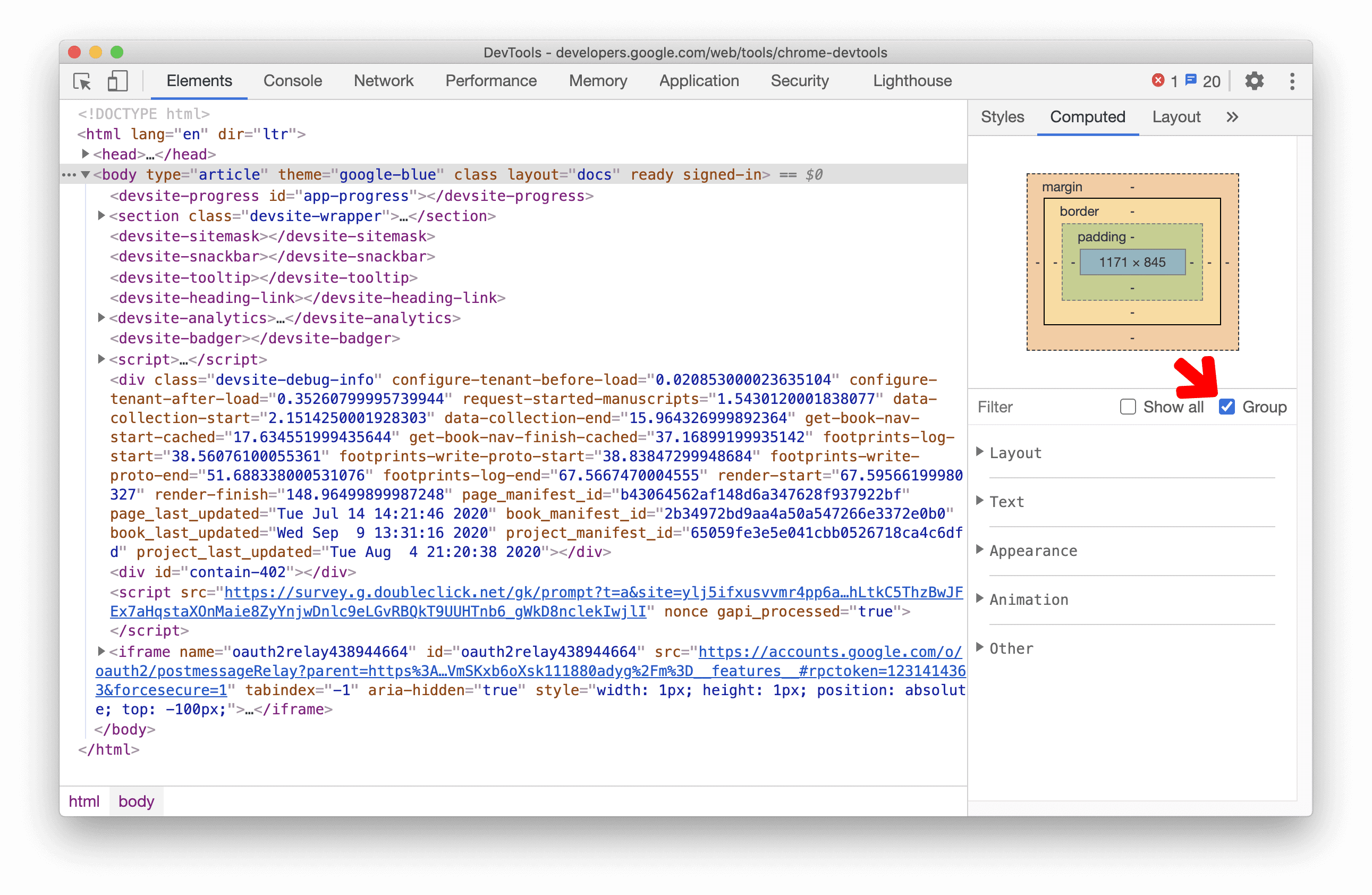 CSS-Properties gruppieren