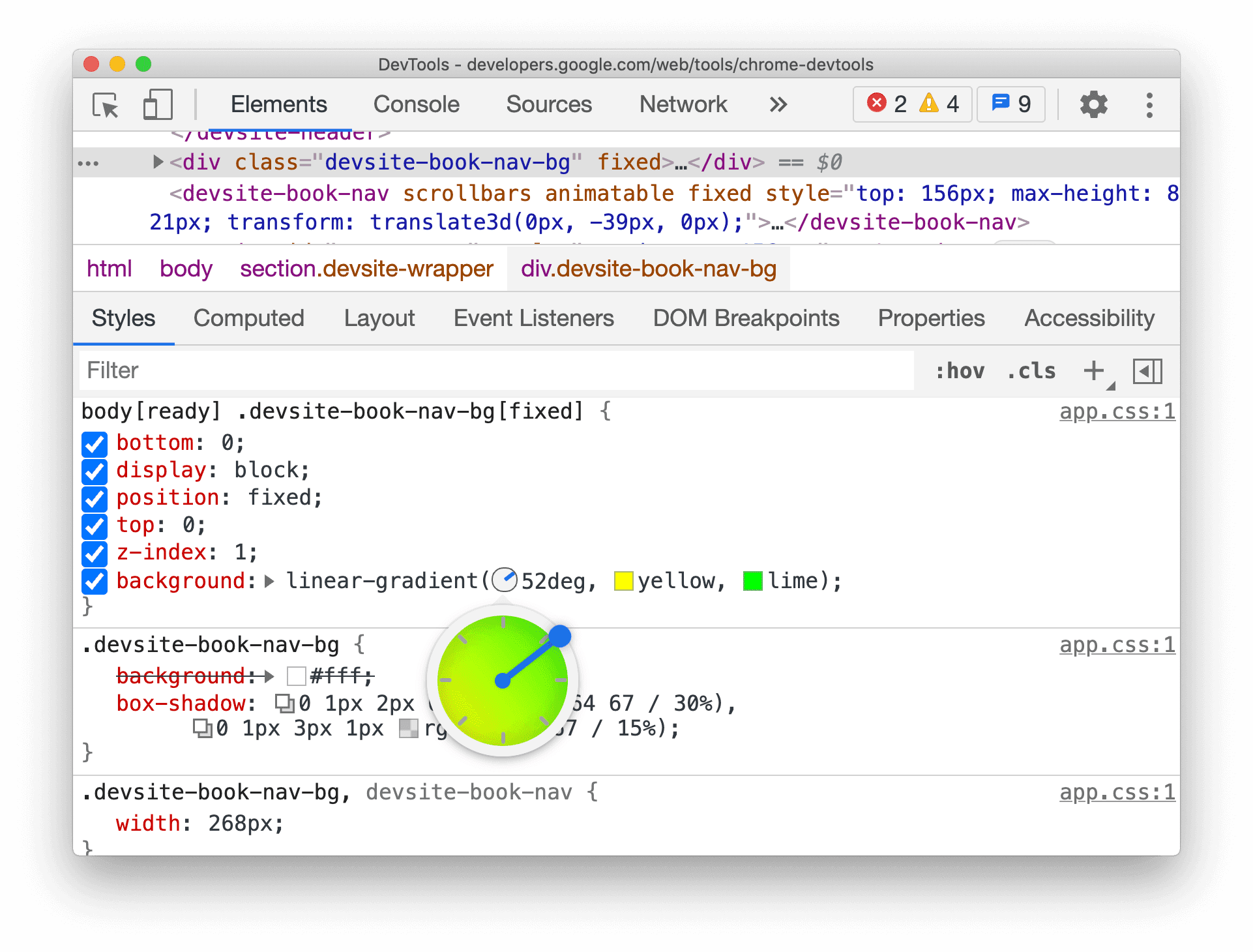 CSS angle