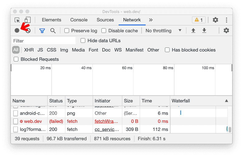 Record network log