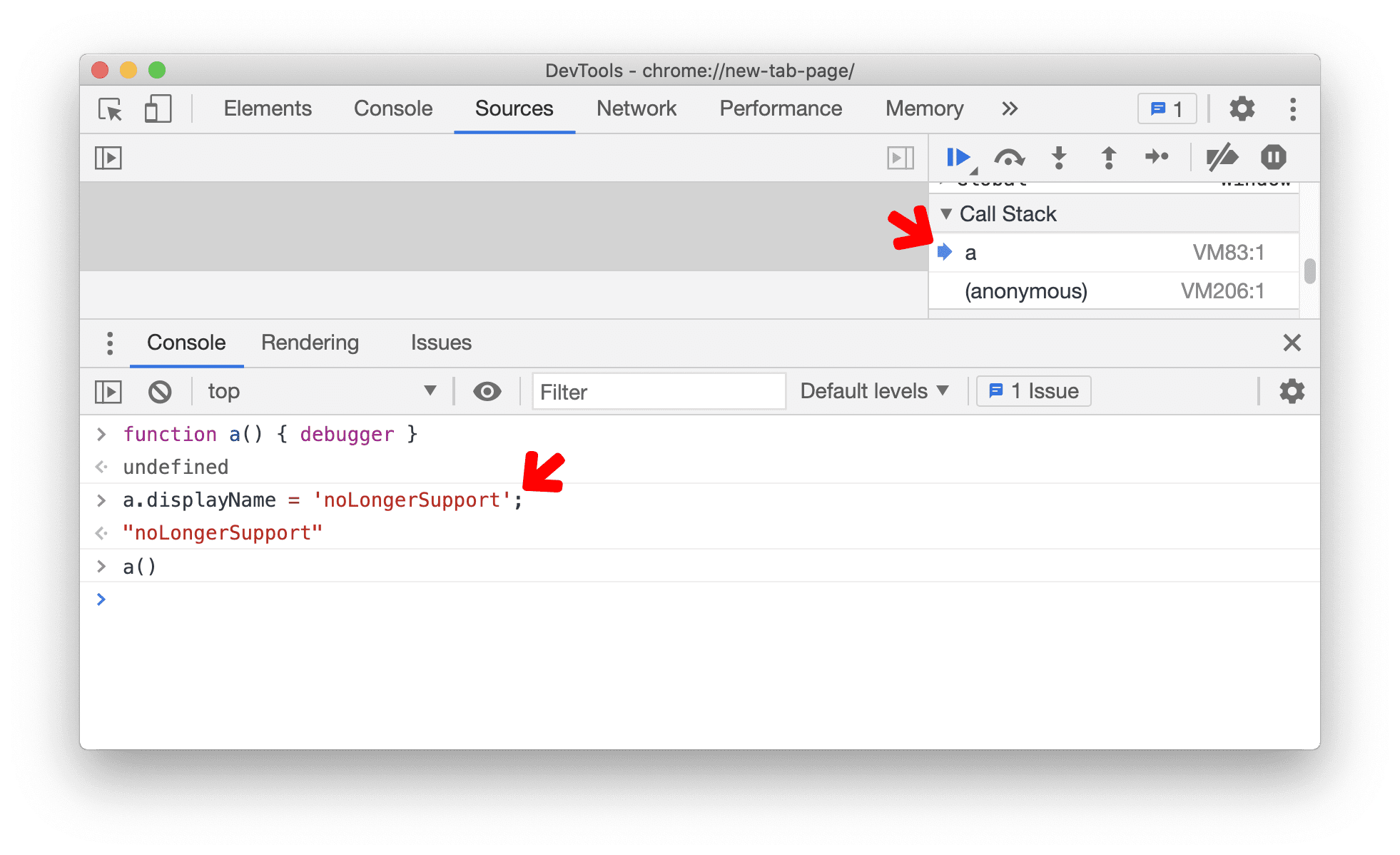 Exemple d&#39;utilisation de displayName