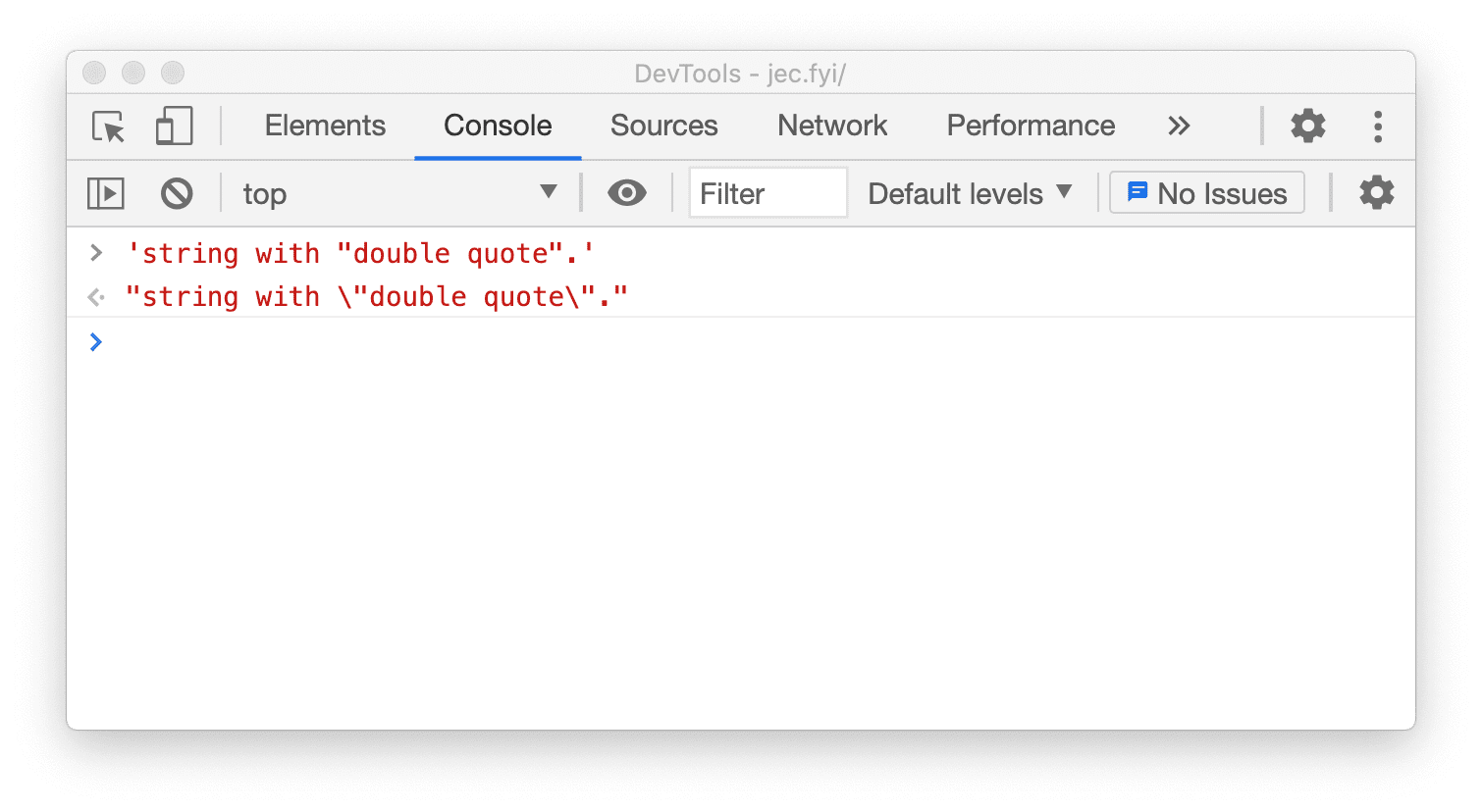 Formatta le stringhe come valori letterali stringa JavaScript (validi)