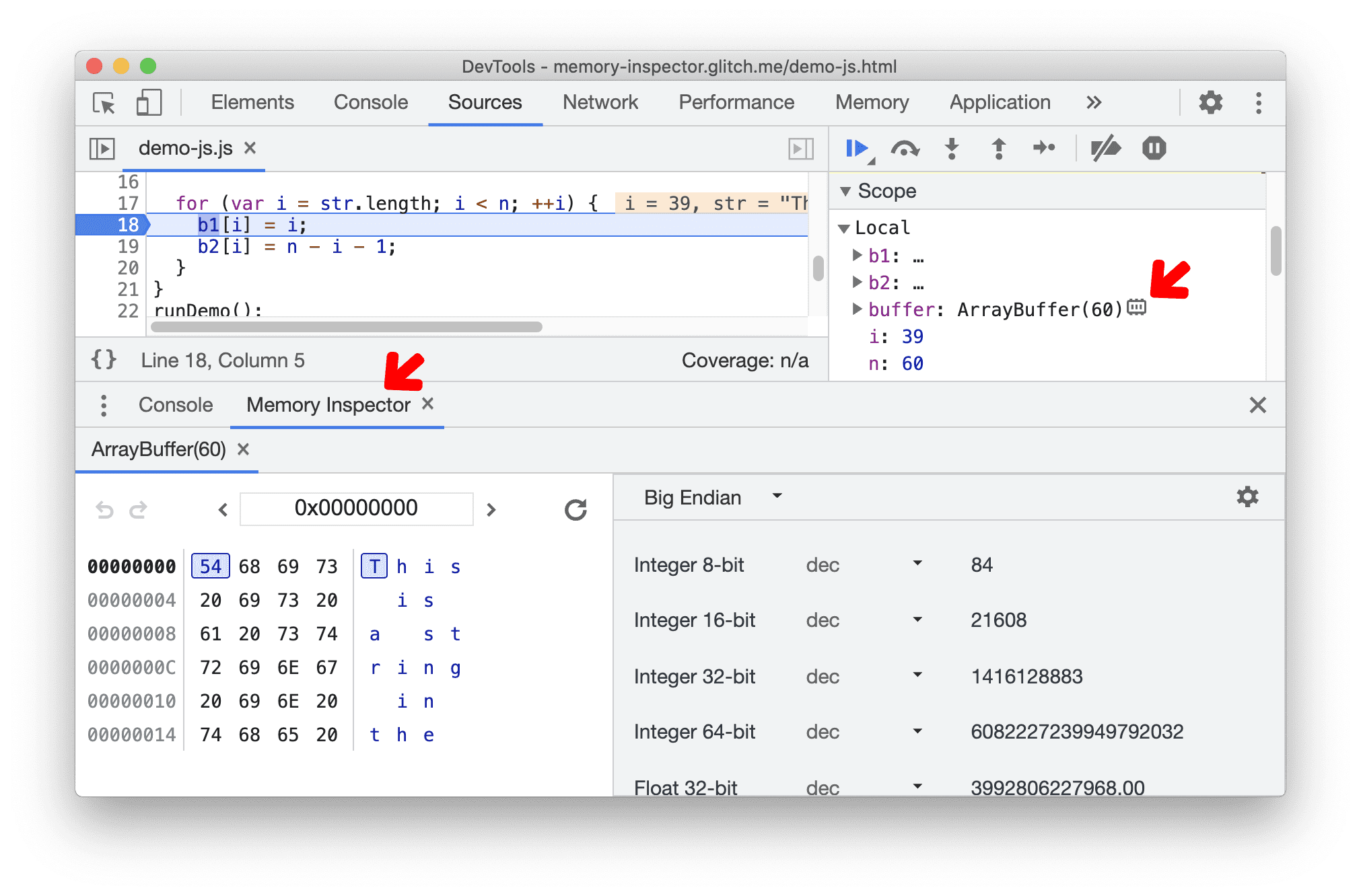 Memory inspector