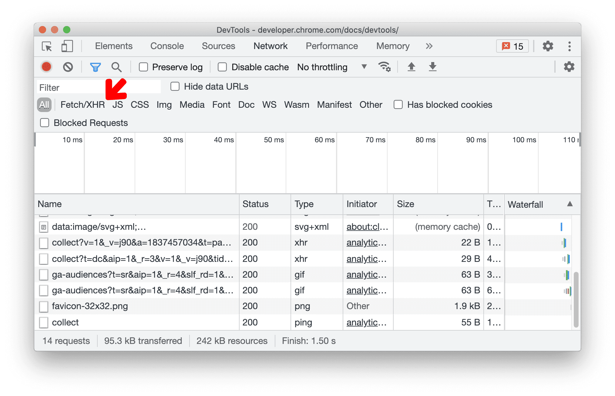 Fetch-/XHR-Label