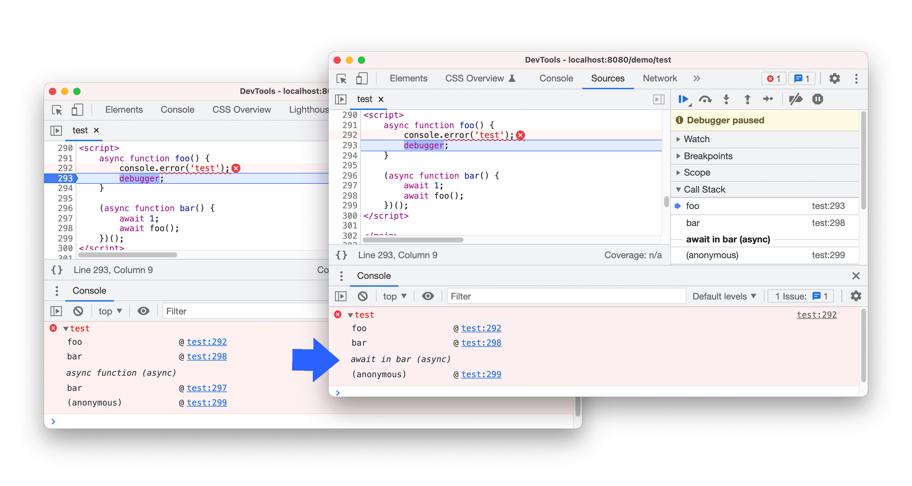 async stack traces