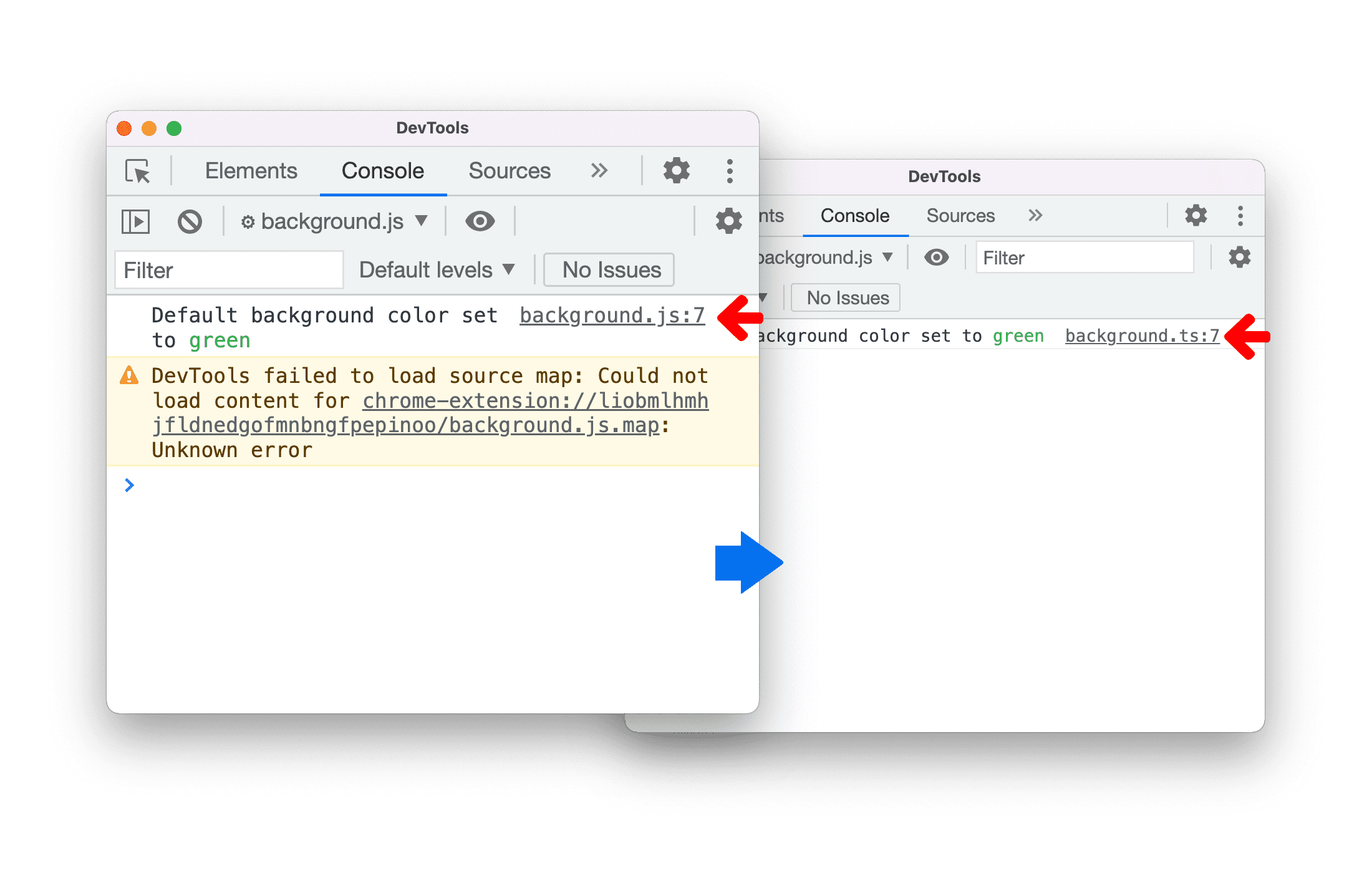 सोर्स मैप फ़ाइलों की मदद से, Chrome एक्सटेंशन को डीबग करें