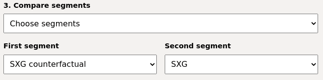 דוח של מדדי חוויית המשתמש באתר עם בחירות של SXG ו-SXG