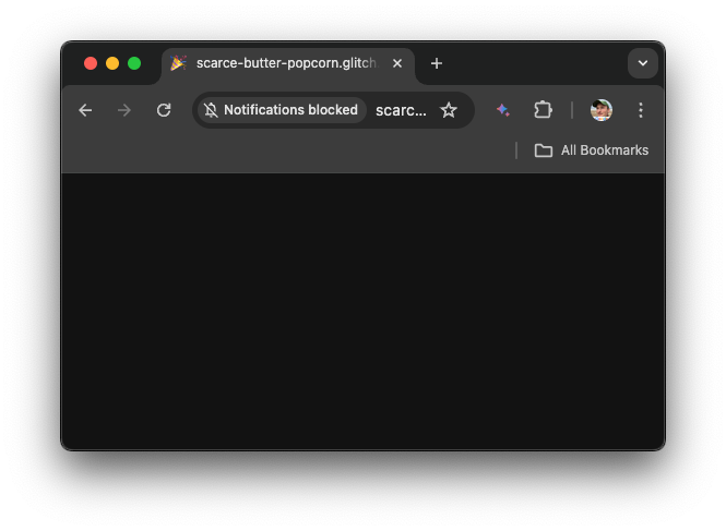 Przeglądarka Chrome z wyświetloną ikoną 