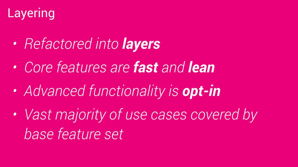 Polymer è stato sottoposto a refactoring in livelli