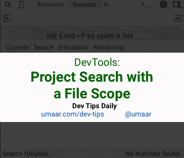 Una búsqueda en todo el proyecto con un alcance de archivo opcional