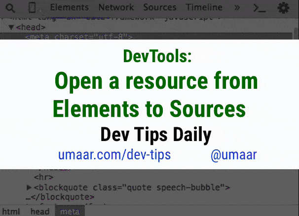 Visualize/edite rapidamente recursos CSS ou JavaScript no painel Elementos.