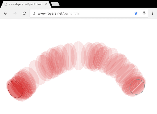 Screenshot della rotazione dell&#39;angolo del tocco