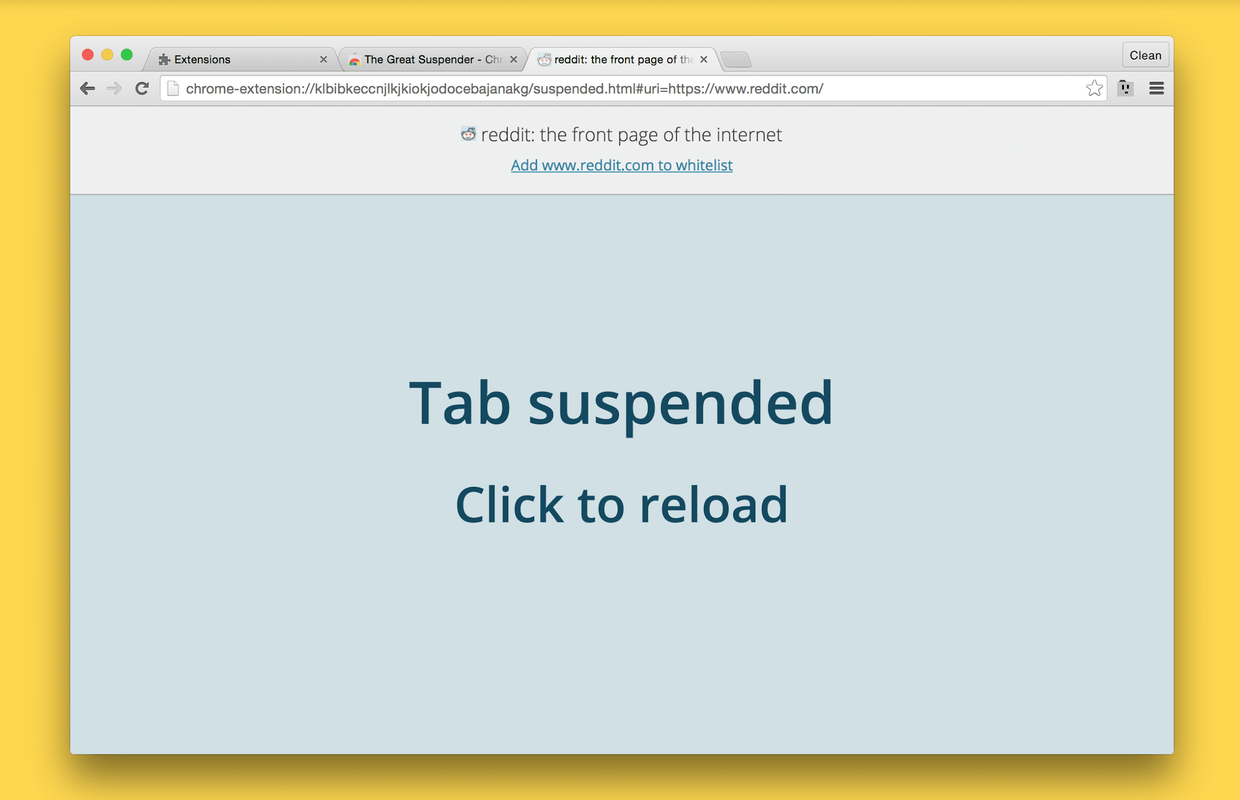 Suspender screenshot.