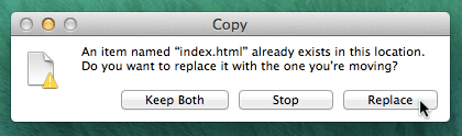 Remplacer &quot;index.html&quot;