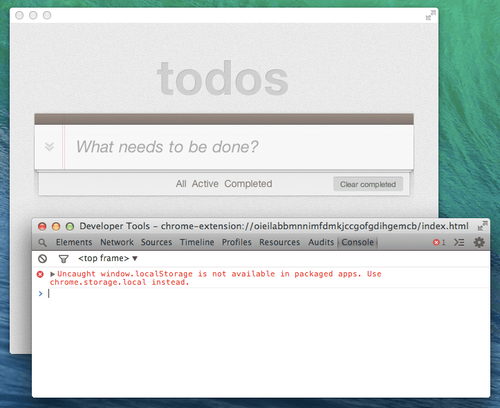 App de tarea pendiente con error de registro de la consola de localStorage