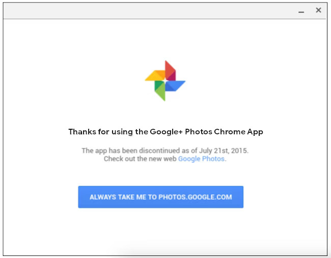 Ersatz für die Google Fotos Chrome App