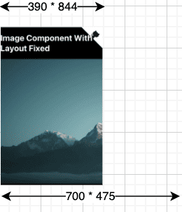 山の画像がそのまま表示されて画面に収まらない