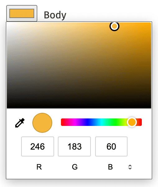 Pemilih warna Chromium.